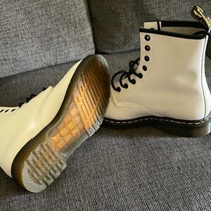 Dr. Martens White Combat Boots